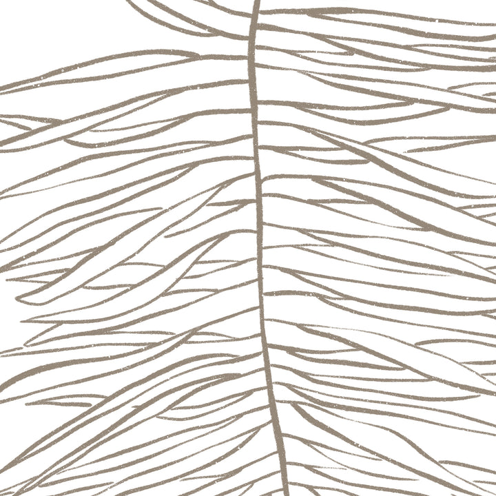 Palm Frond Modern Plant Line Illustration Wall Art Print or Canvas - Jetty Home