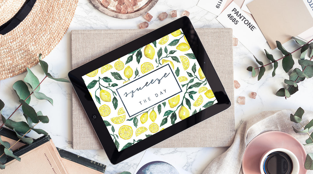 September Freebie: Squeeze the Day Lemon Wallpaper Download