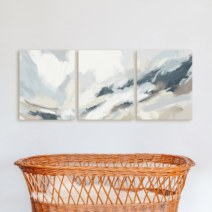 Wave Churn Triptych - Set of 3  - Art Prints or Canvases - Jetty Home