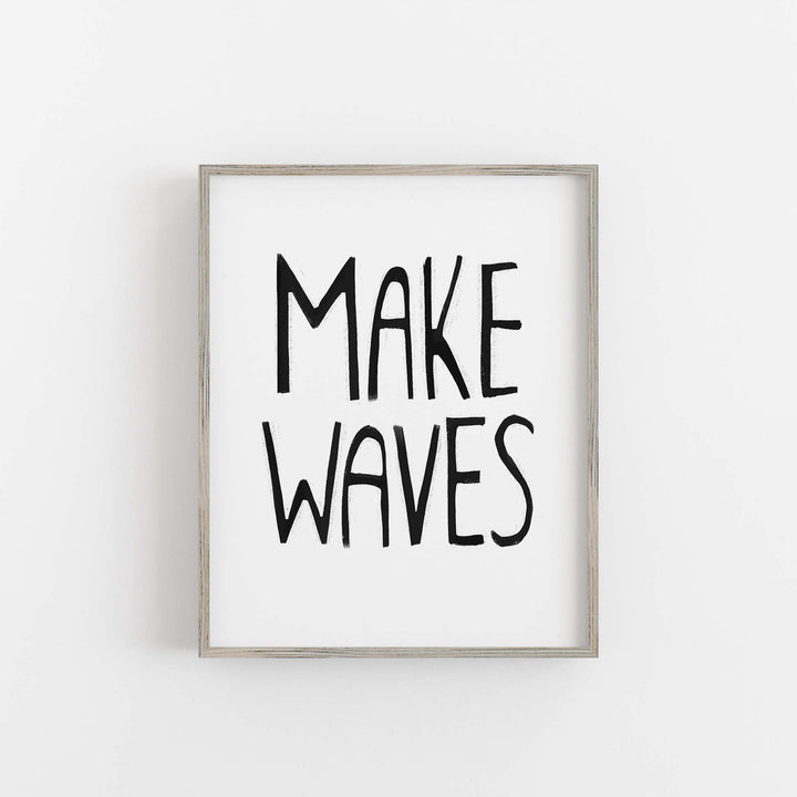 Black & White Make Waves - Art Print or Canvas - Jetty Home