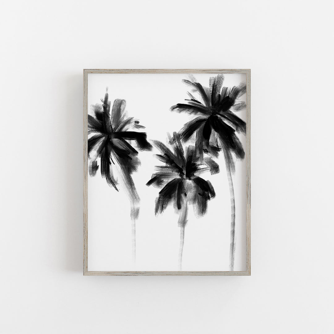 Black & White Palm Gathering, No. 2 - Art Print or Canvas - Jetty Home