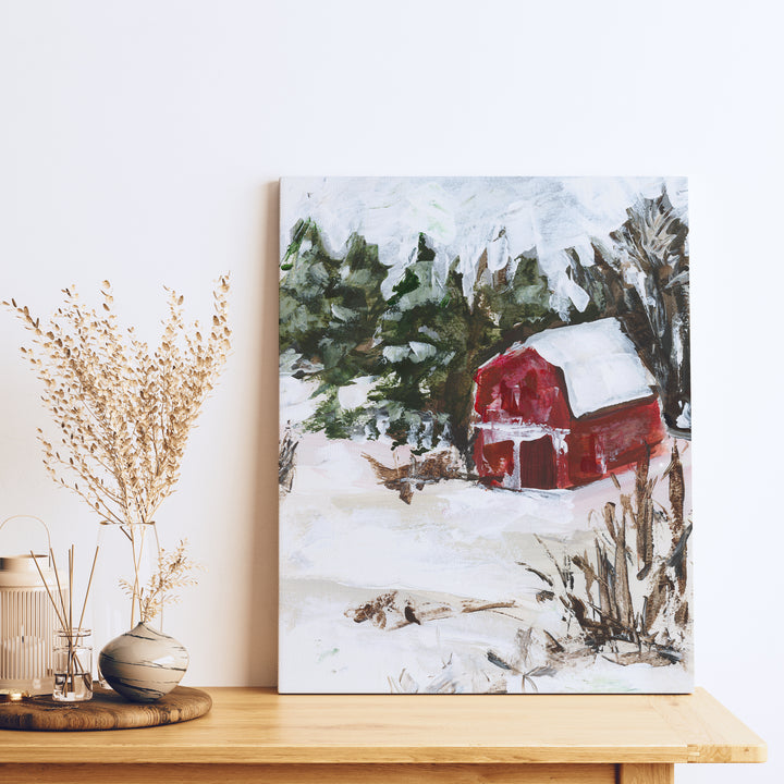 Winter's Barn - Art Print or Canvas - Jetty Home