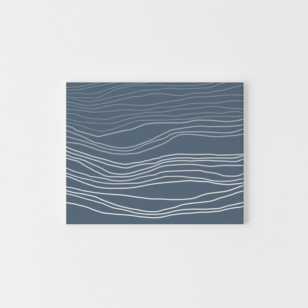 Dark Minimalist Abstract Waves - Jetty Home