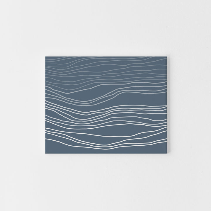 Dark Minimalist Abstract Waves - Jetty Home