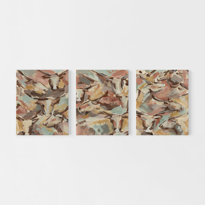 Western Herd Triptych - Set of 3 - Jetty Home