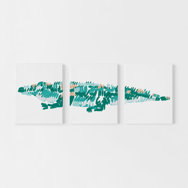 The Alligator Triptych - Set of 3