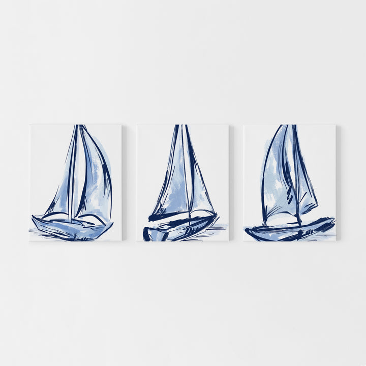 Sail Ahead Triptych - Set of 3 - Jetty Home