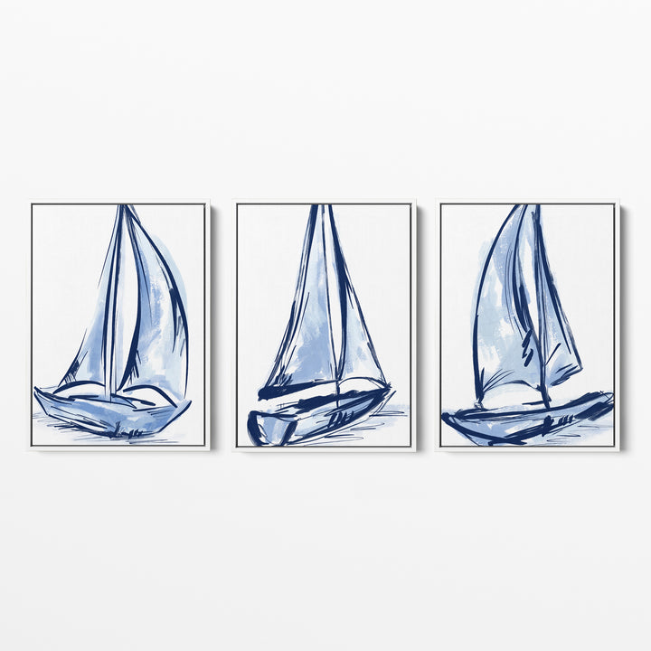 Sail Ahead Triptych - Set of 3 - Jetty Home