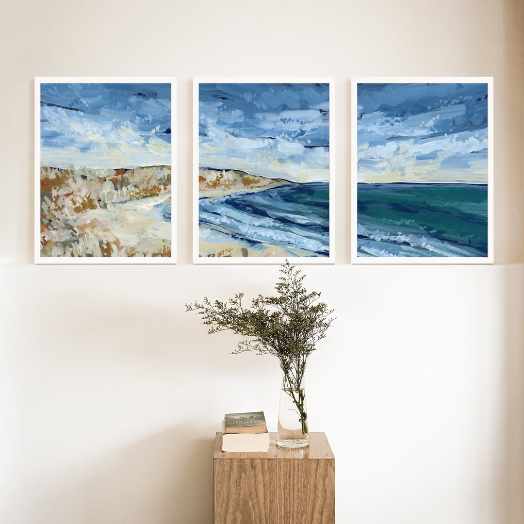 Pacific Views Triptych - Set of 3  - Art Prints or Canvases - Jetty Home