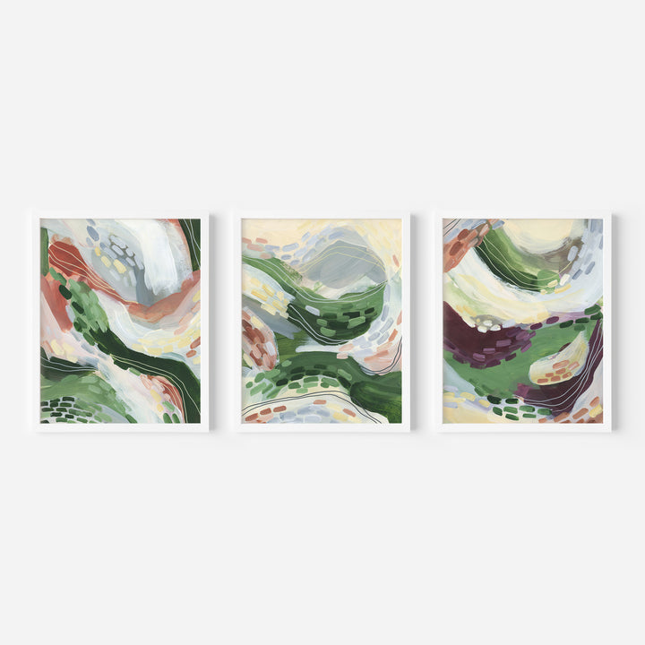 Abstract Windy Florals - Set of 3