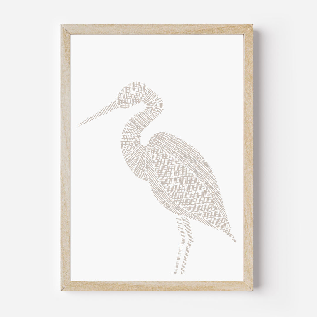 Woven Heron Illustration