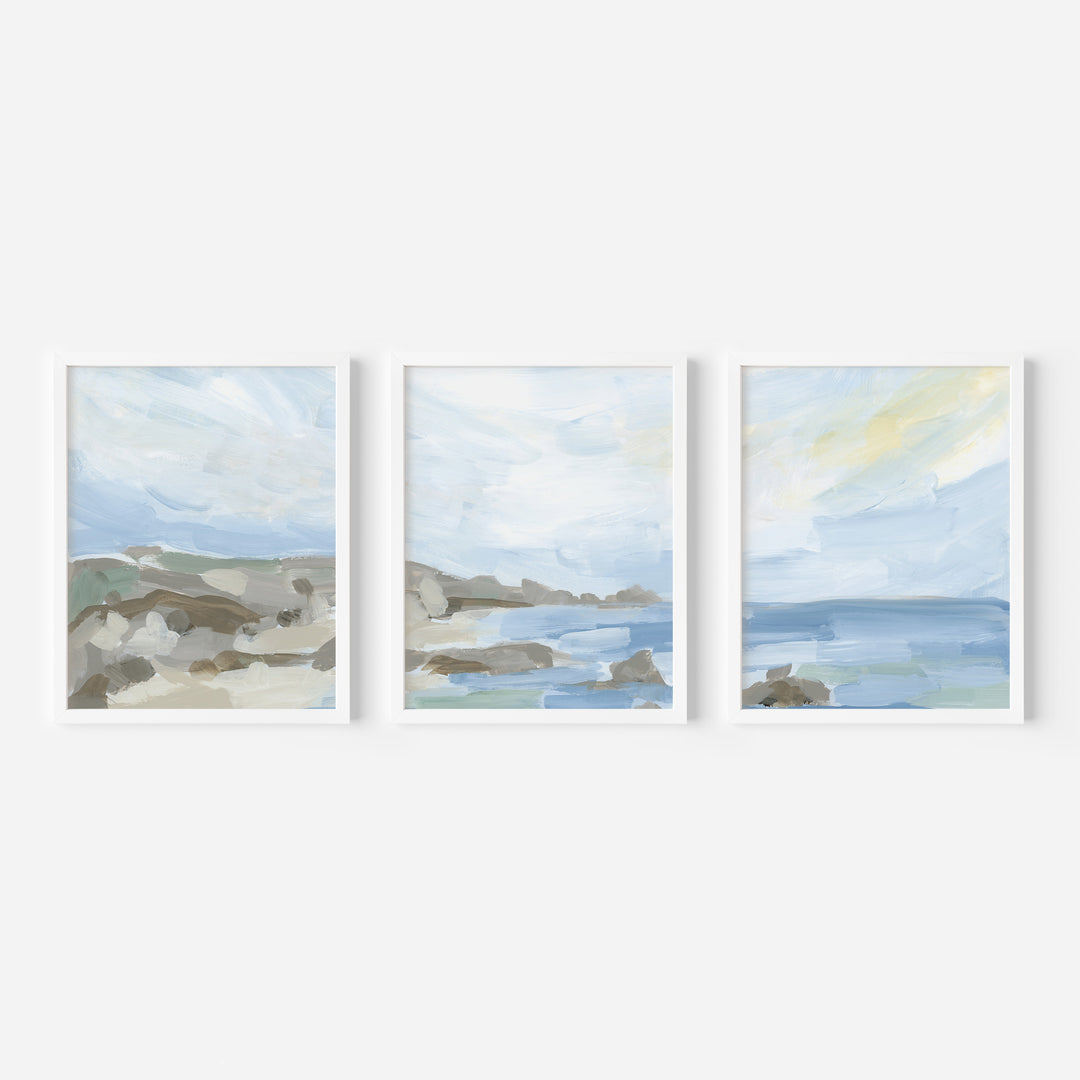 Coastline in the Morning - Set of 3