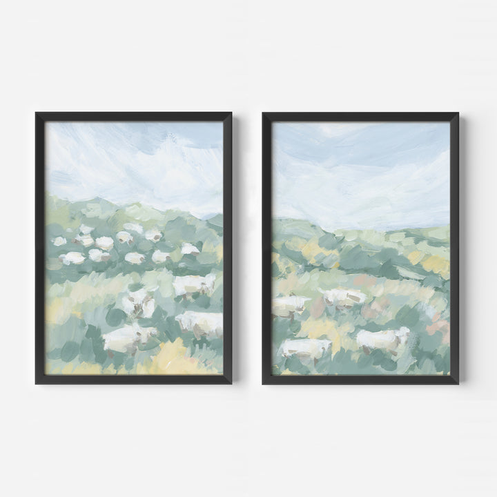Countryside Flock Diptych - Set of 2 - Jetty Home