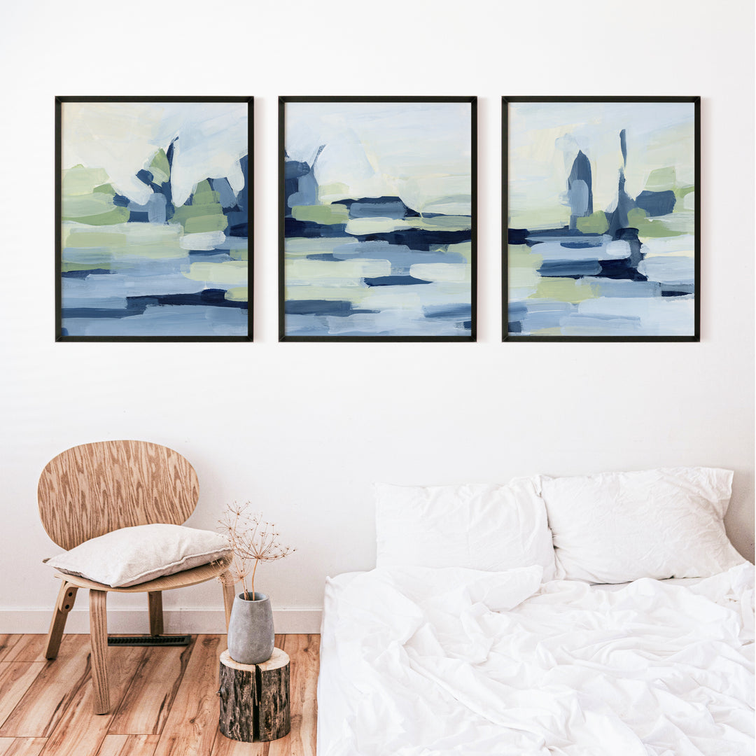 The Rippled Lakeside - Set of 3