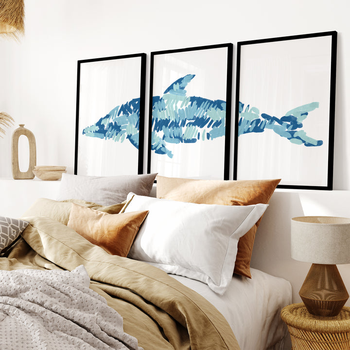 The Dolphin Triptych - Set of 3