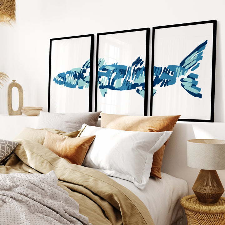 The Barracuda Triptych - Set of 3
