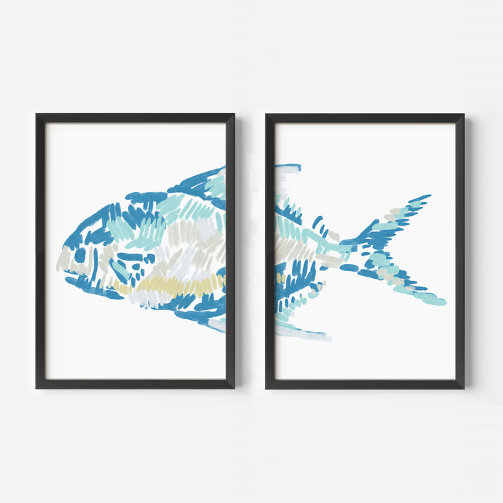 The Permit Fish Diptych - Set of 2