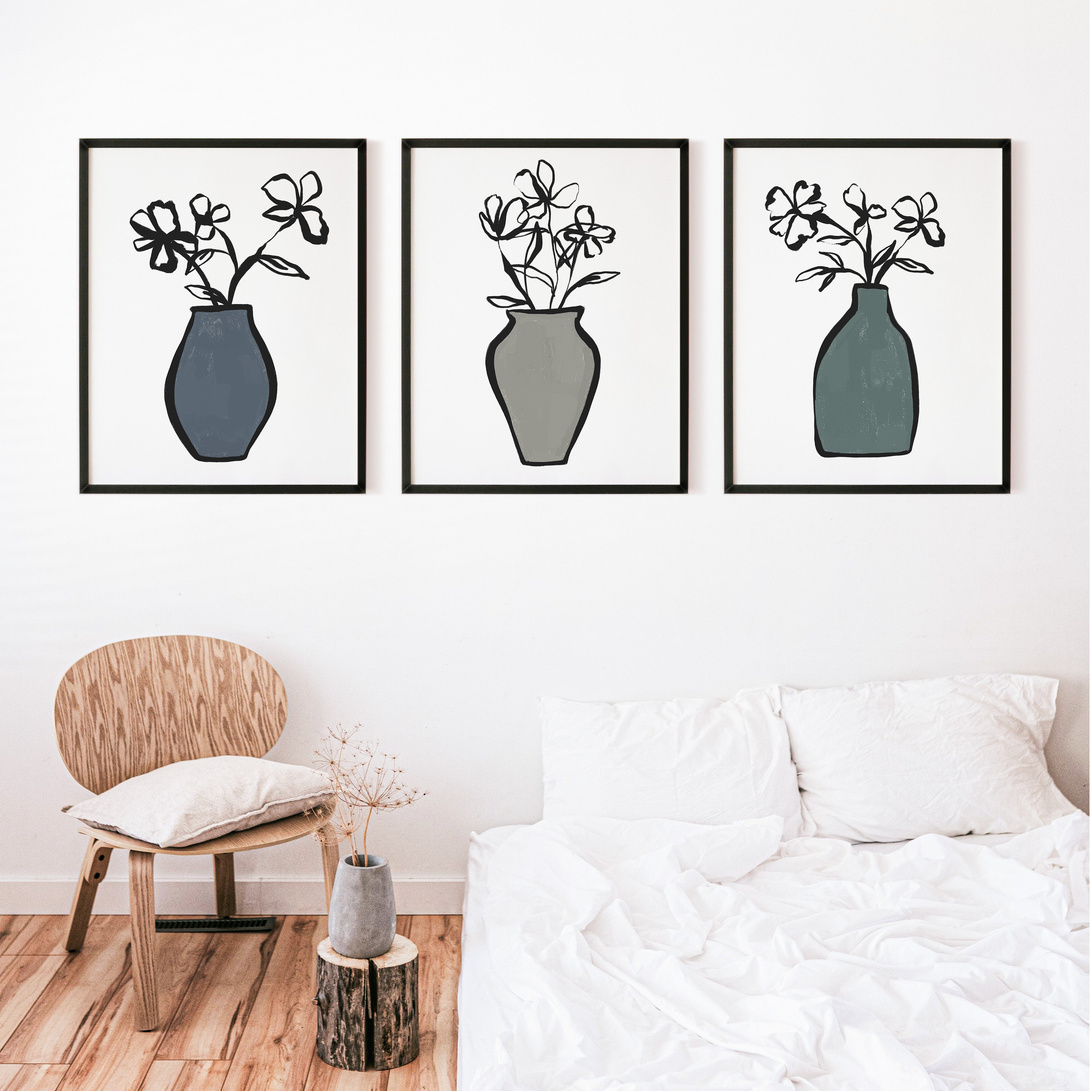 Abstract painting “Three selling Vases”