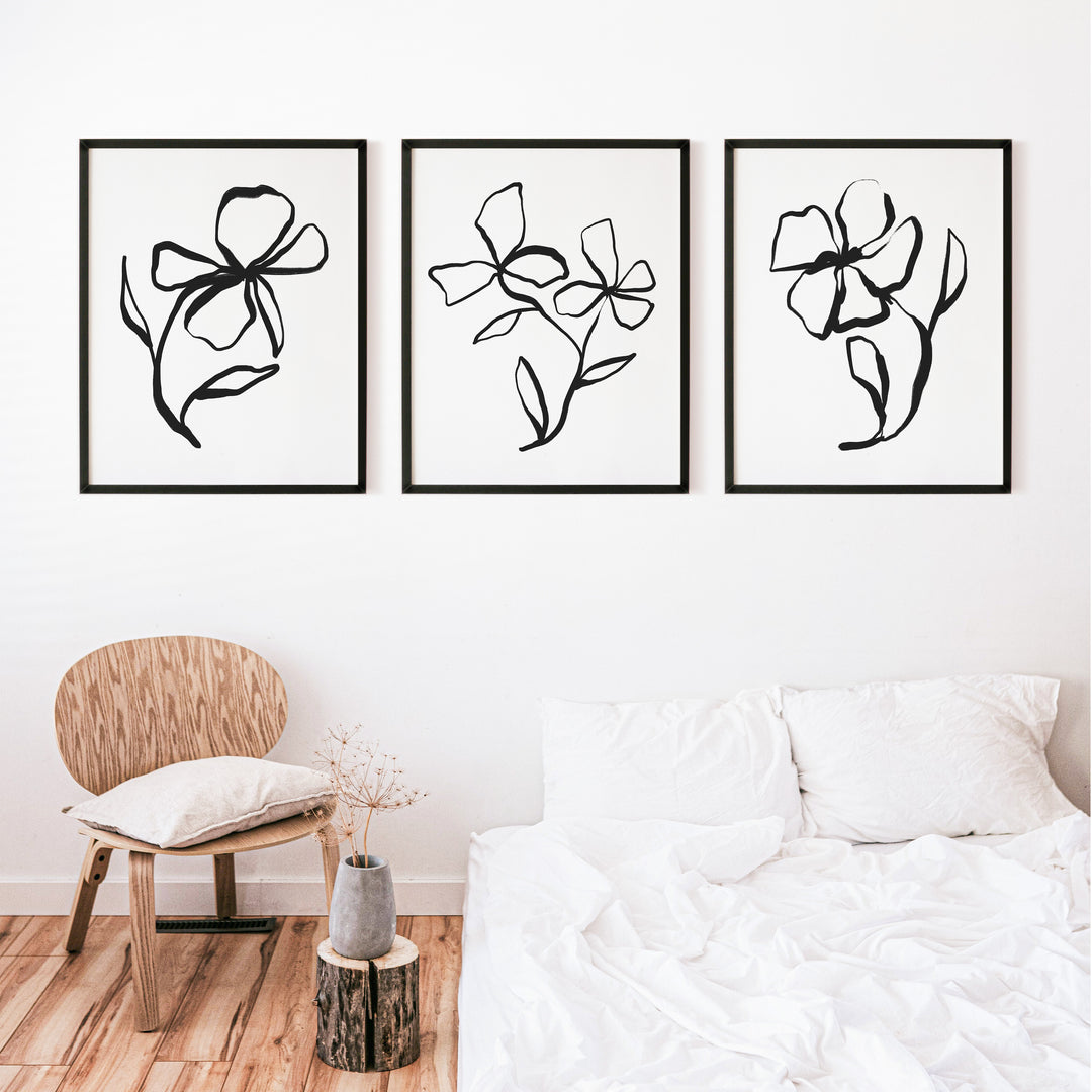 Plant Line Drawings - Set of 3