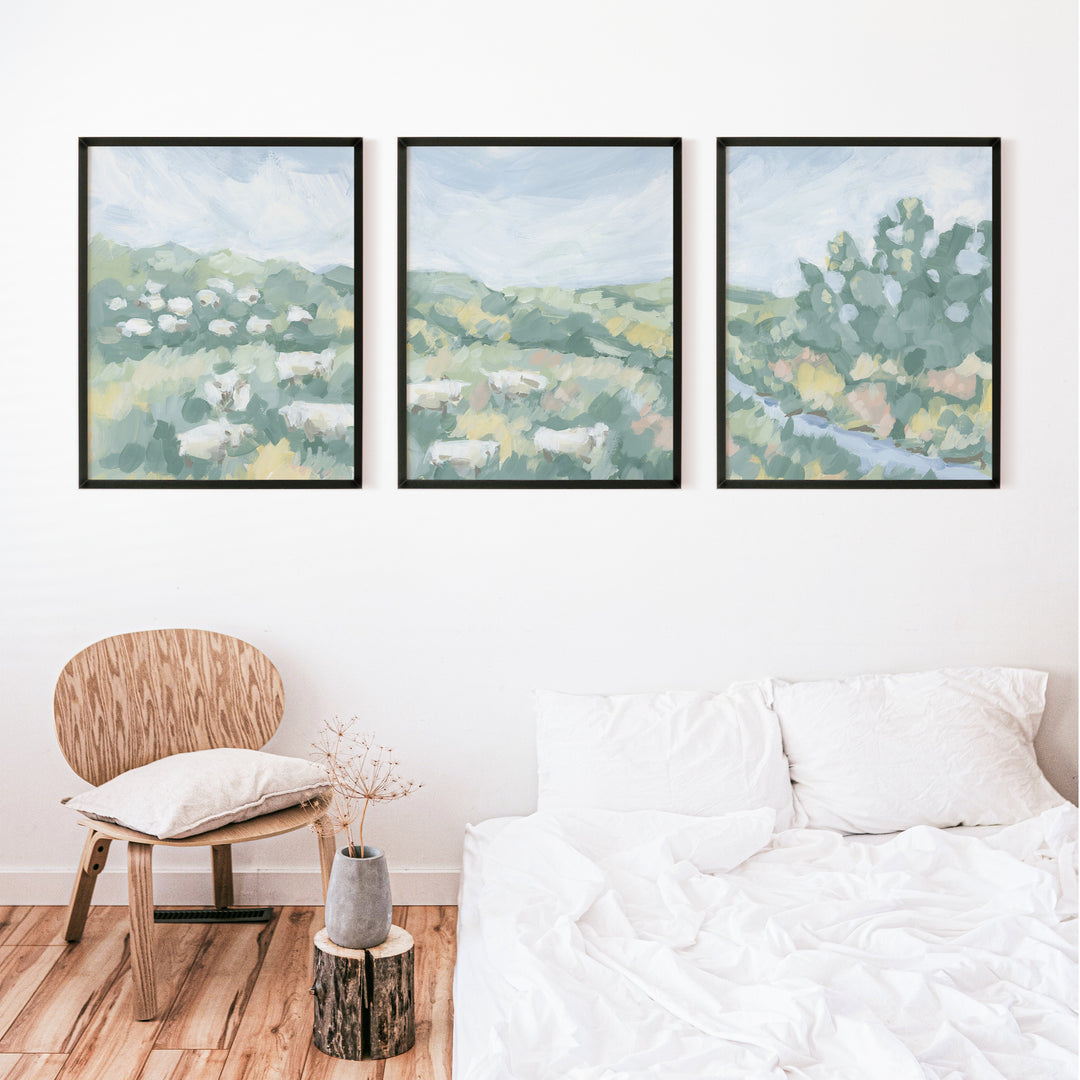 Countryside Flock Triptych - Set of 3 - Jetty Home