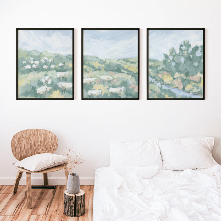Countryside Flock Triptych - Set of 3 - Jetty Home