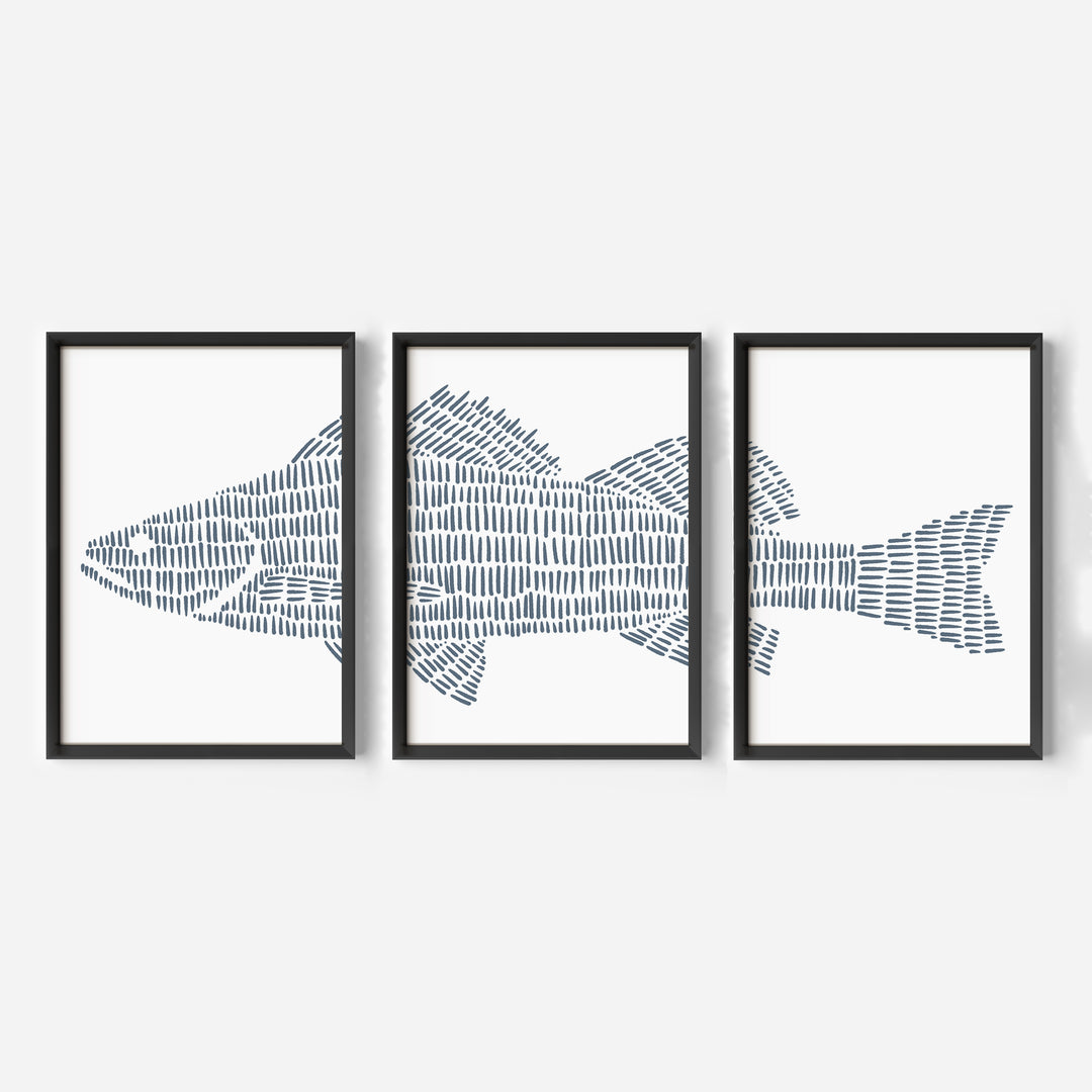 Perch Lake Fish - Set of 3