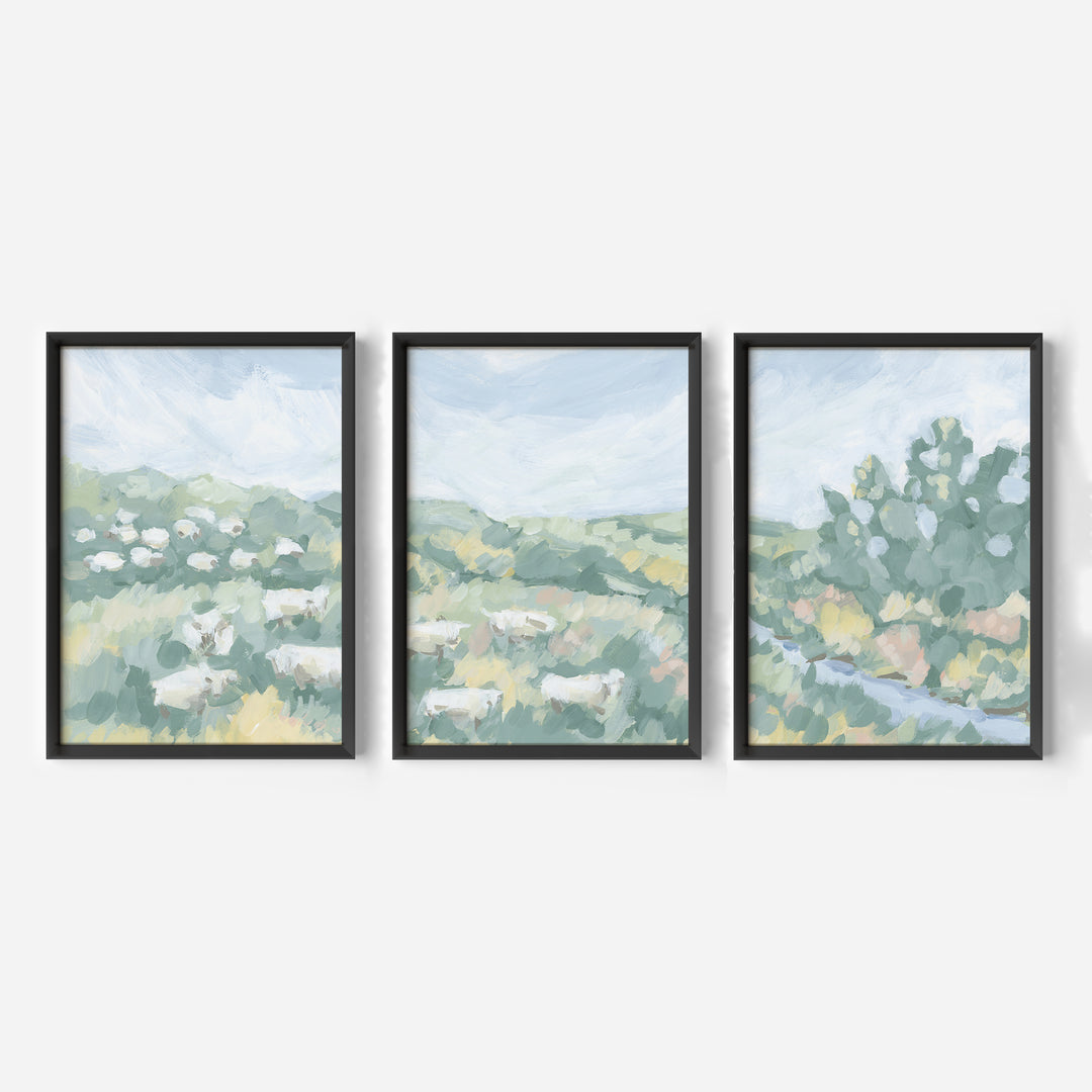 Countryside Flock Triptych - Set of 3 - Jetty Home