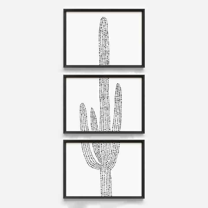 Desert Saguaro Cactus, No. 2 - Set of 3