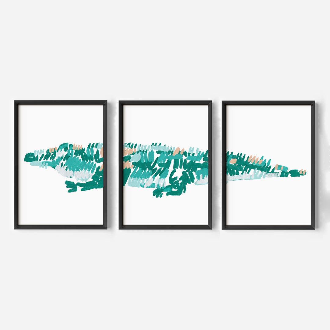 The Alligator Triptych - Set of 3