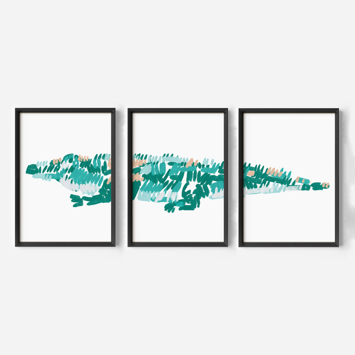 The Alligator Triptych - Set of 3