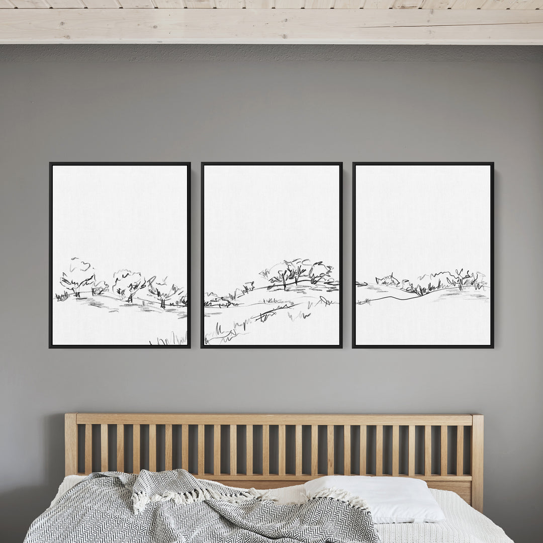 The Countryside Landscape - Set of 3