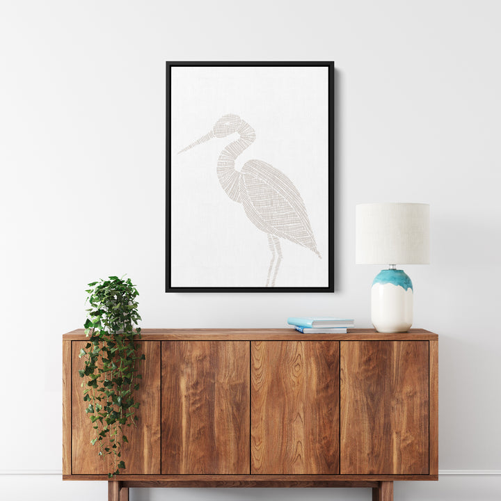 Woven Heron Illustration