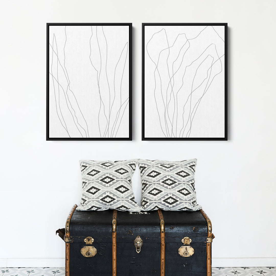 Modern Minimalist Seaweed Illustration - Set of 2