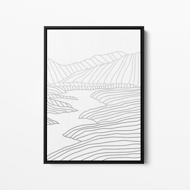 Minimalist Mountainscape Winter Scene