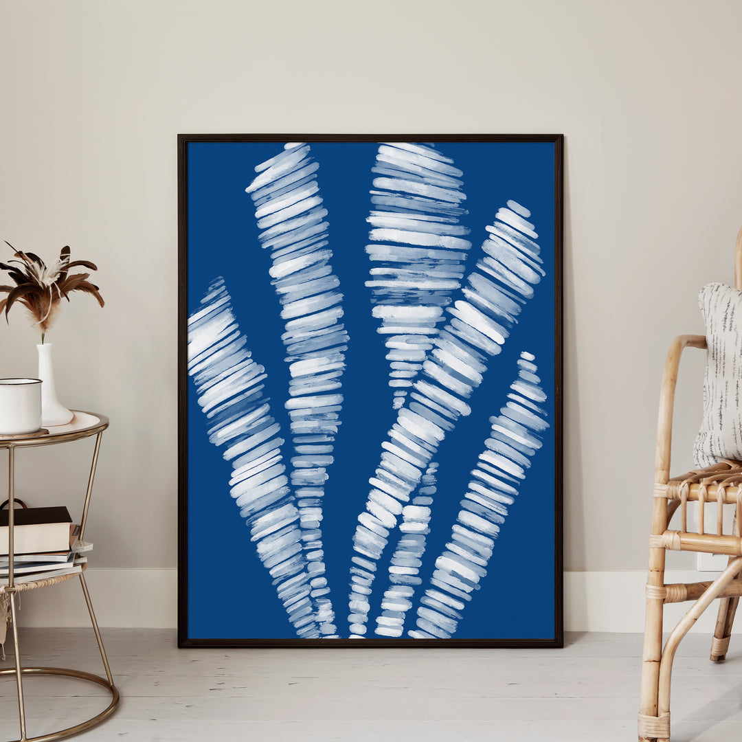 Deep Azure Blue Seaweed  - Art Print or Canvas - Jetty Home