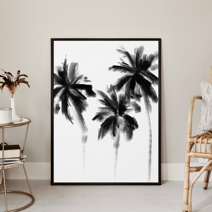 Black & White Palm Gathering, No. 2 - Art Print or Canvas - Jetty Home