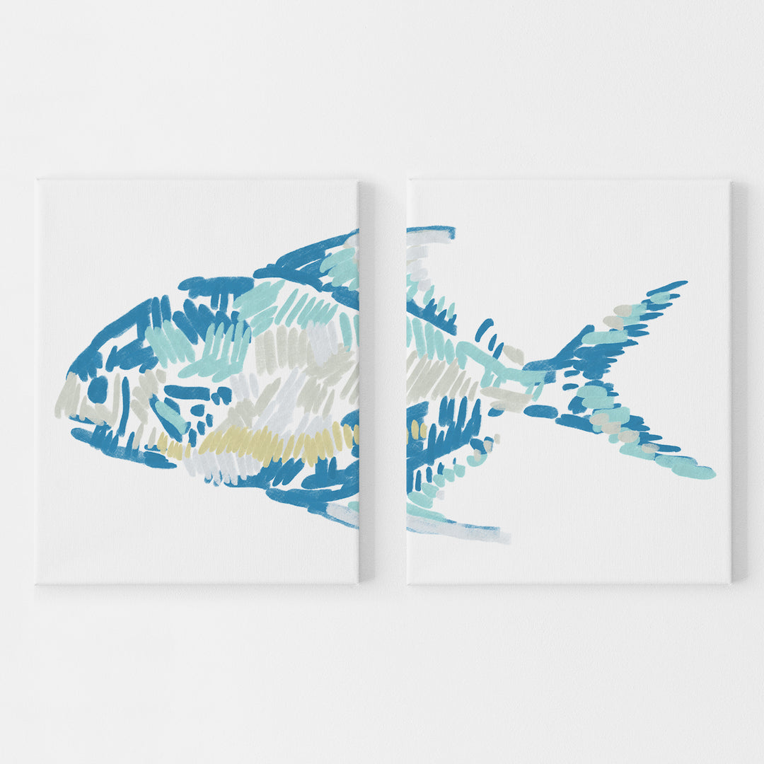 The Permit Fish Diptych - Set of 2