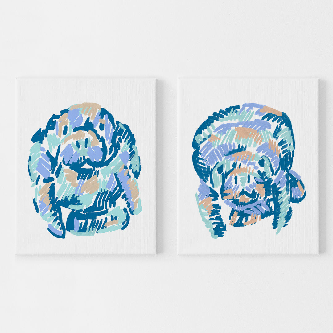 A Manatee Pairing Diptych - Set of 2