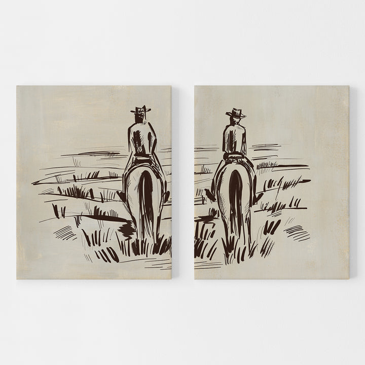 The Cowboy Watch Diptych - Set of 2