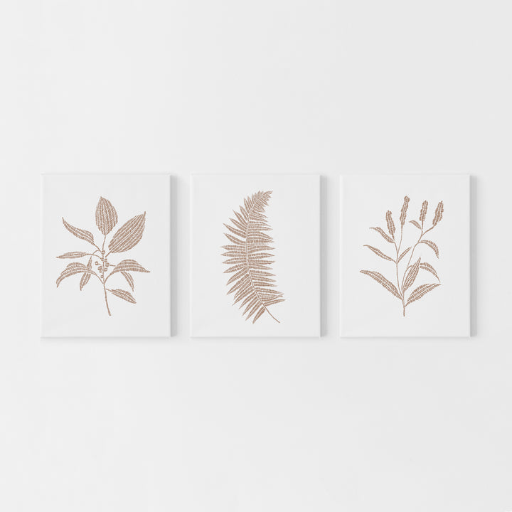 Modern Plant Life Triptych - Set of 3  - Art Prints or Canvases - Jetty Home