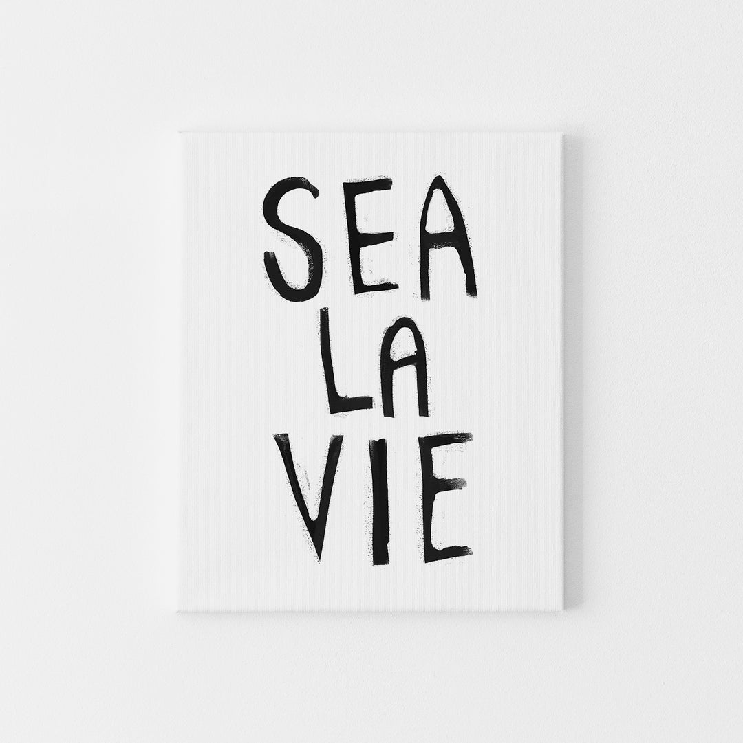 Black & White Sea La Vie - Art Print or Canvas - Jetty Home
