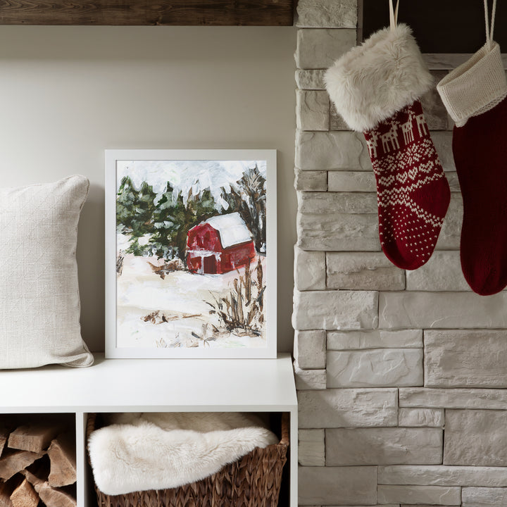 Winter's Barn - Art Print or Canvas - Jetty Home