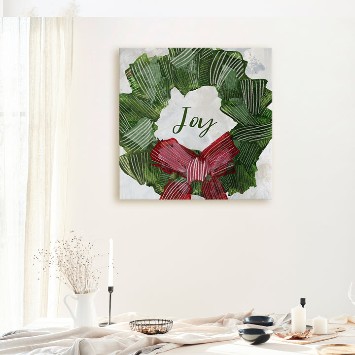 The Joy of Christmas Wreath - Art Print or Canvas - Jetty Home