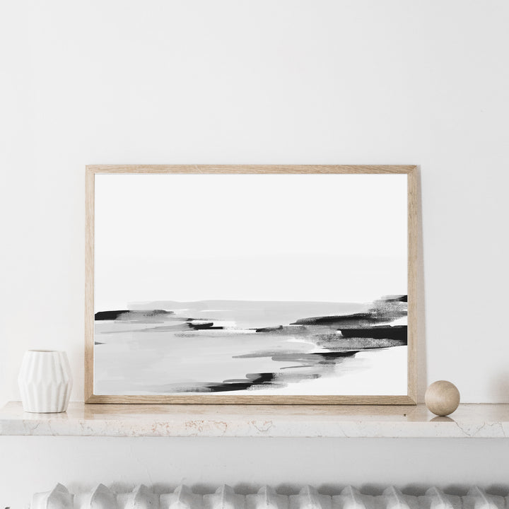 Black & White Seascape Dreams - Art Print or Canvas - Jetty Home