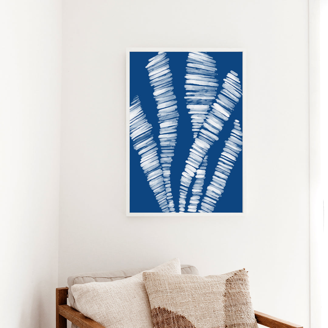 Deep Azure Blue Seaweed  - Art Print or Canvas - Jetty Home