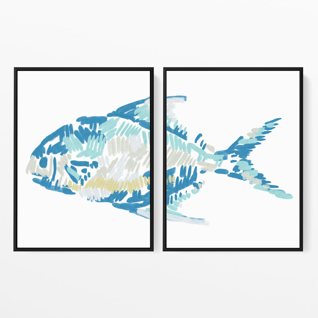 The Permit Fish Diptych - Set of 2