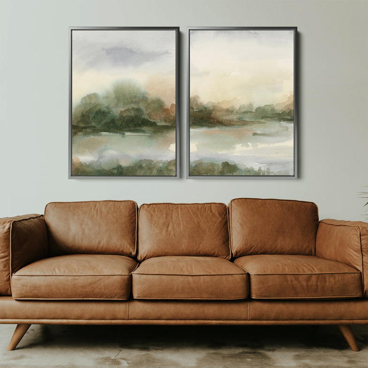 The Hidden Lake Diptych - Set of 2