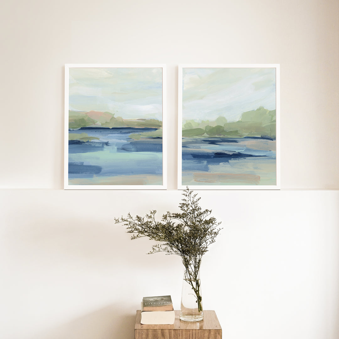 Calmed Shores - Set of 2  - Art Prints or Canvases - Jetty Home