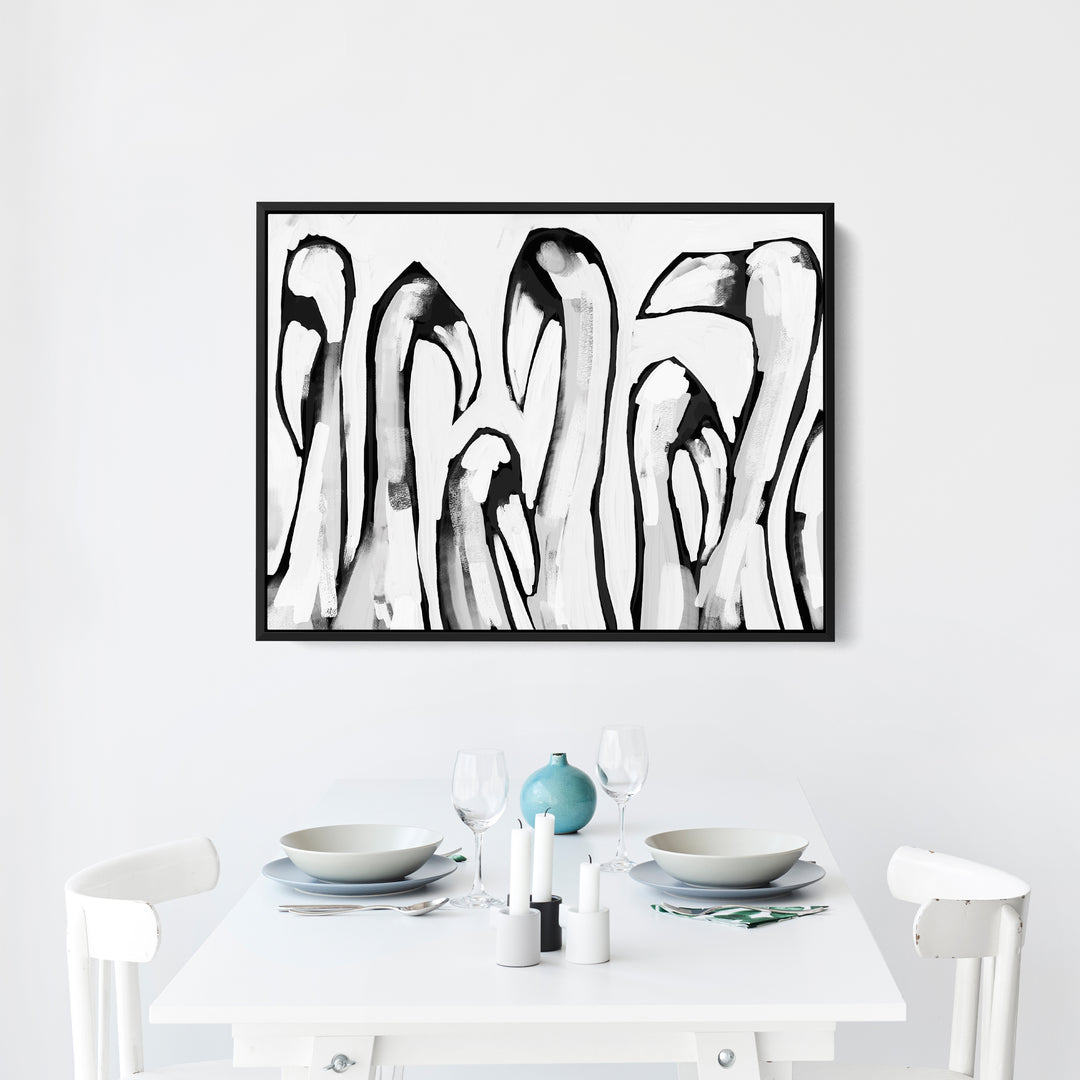 Black & White Flamingo Gathering - Jetty Home