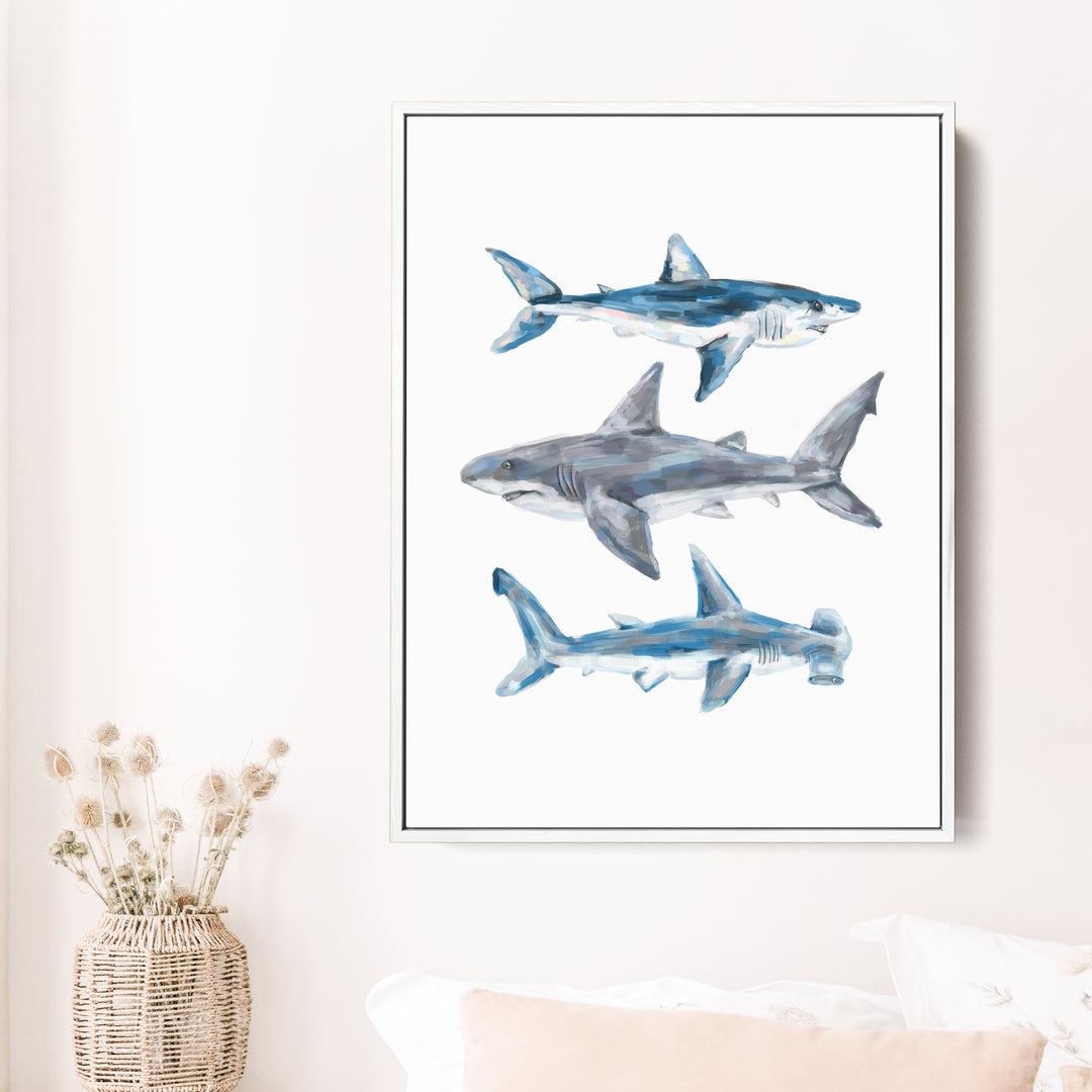 Great White, Mako + Hammerhead Shark - Jetty Home